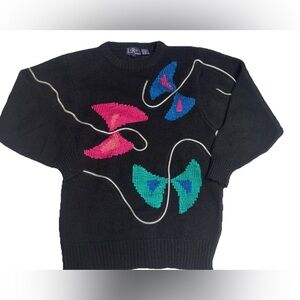Vintage LeRoy Knitwear Abstract Geometric Sweater SZ L
